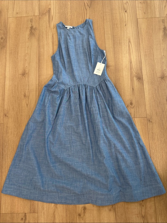 Free Assembly Dresses & Skirts - Blue Chambray Sleeveless Midi Dress - Unbranded